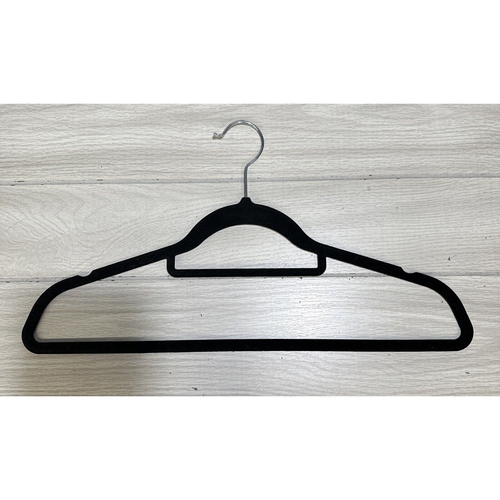 Non Slip Velvet 17.5x9.5" Clothing Hangers (Set of 10) Ultra Slim *Needs Cleaned